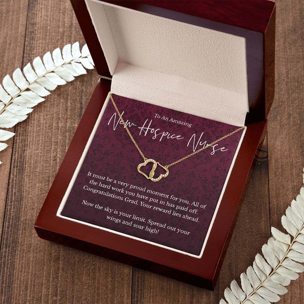 Hospice Nurse graduation gift - 10K Gold Everlasting Love necklace - Congratulations Grad-Family-Gift-Planet