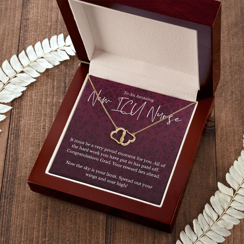 ICU Nurse graduation gift - 10K Gold Everlasting Love necklace - Congratulations Grad-Family-Gift-Planet