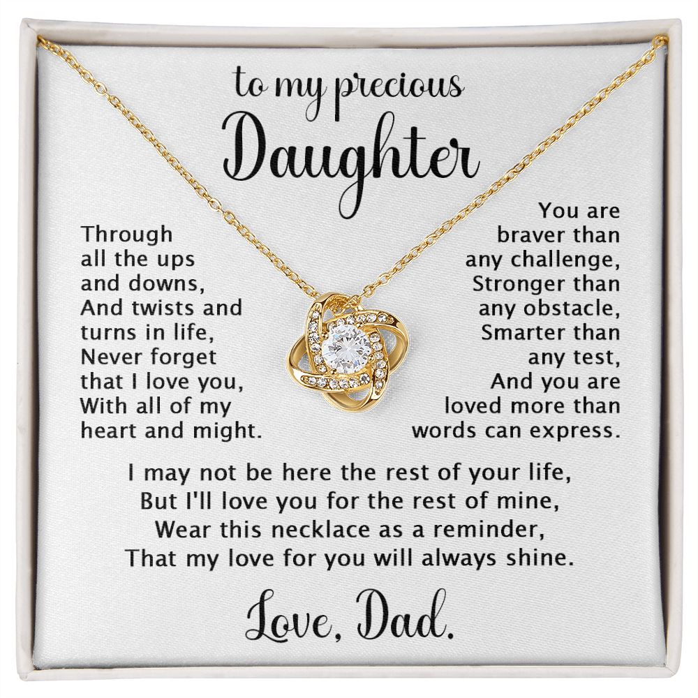 To Daughter from Dad - Braver, stronger, smarter-18K Yellow Gold Finish-Family-Gift-Planet