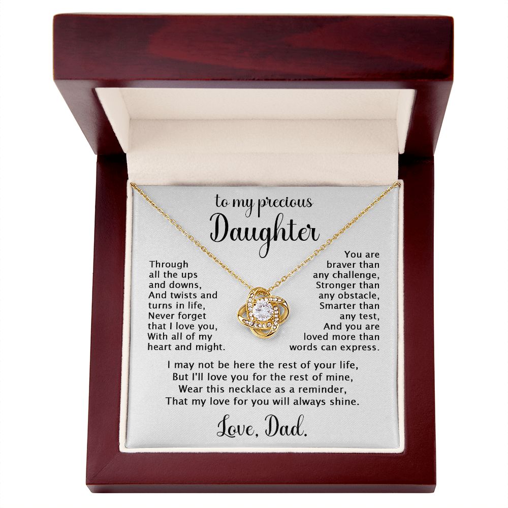 To Daughter from Dad - Braver, stronger, smarter-18K Yellow Gold Finish-Family-Gift-Planet