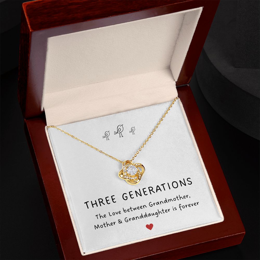 Three Generations Love Knot Necklace-Family-Gift-Planet