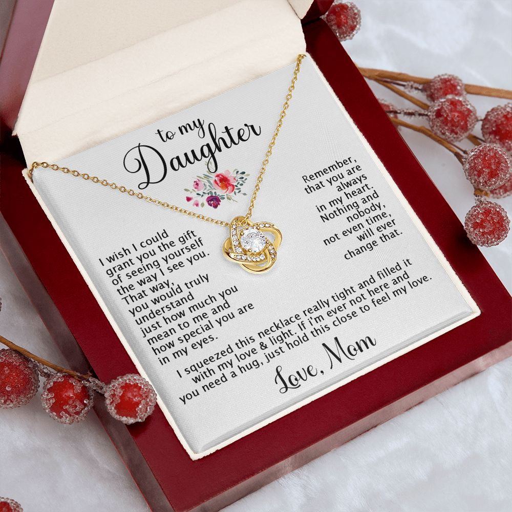 To Daughter from Mom - Remember that you always in my heart-18K Yellow Gold Finish-Family-Gift-Planet