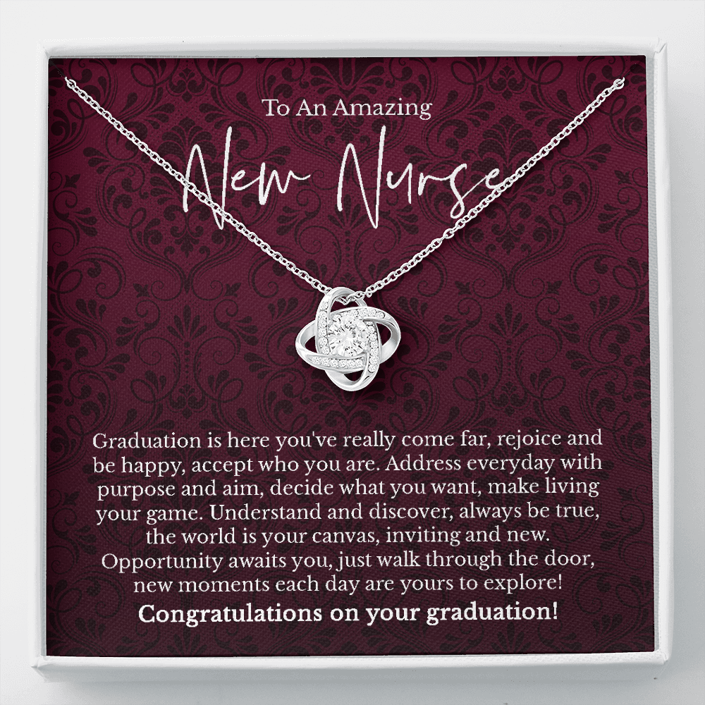 Nurse graduation gift, love knot pendant necklace, grad gift-Family-Gift-Planet