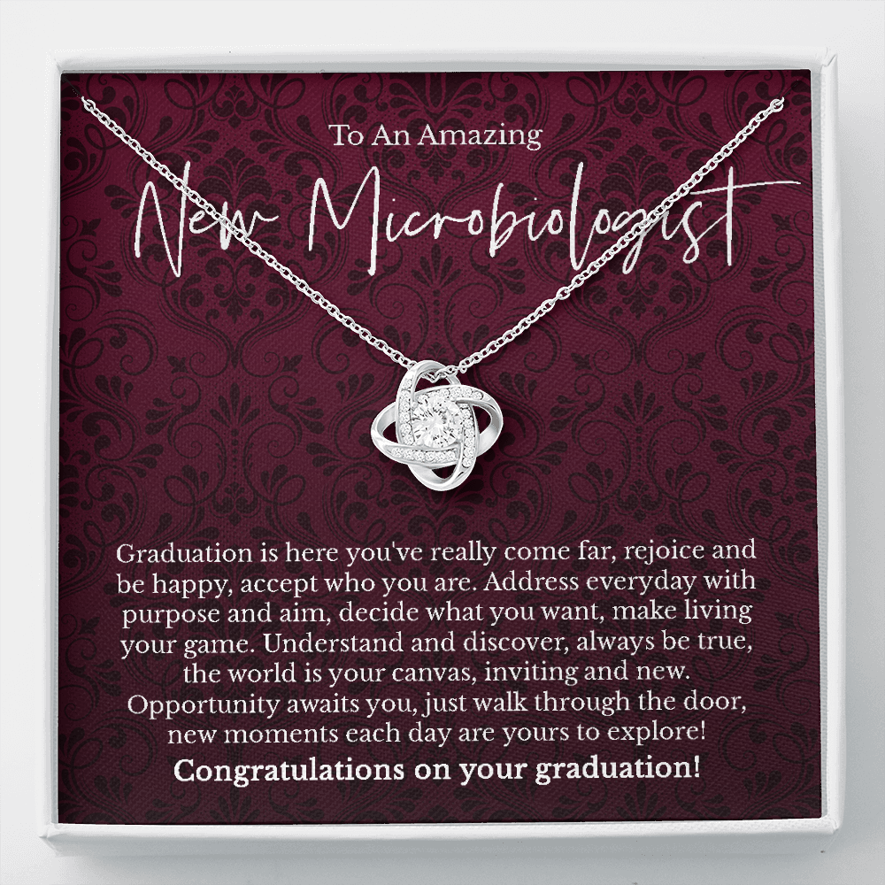 Microbiologist graduation gift, love knot pendant necklace, grad gift-Family-Gift-Planet