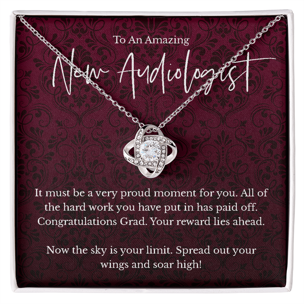 New Audiologist graduation gift, love knot pendant necklace-Family-Gift-Planet