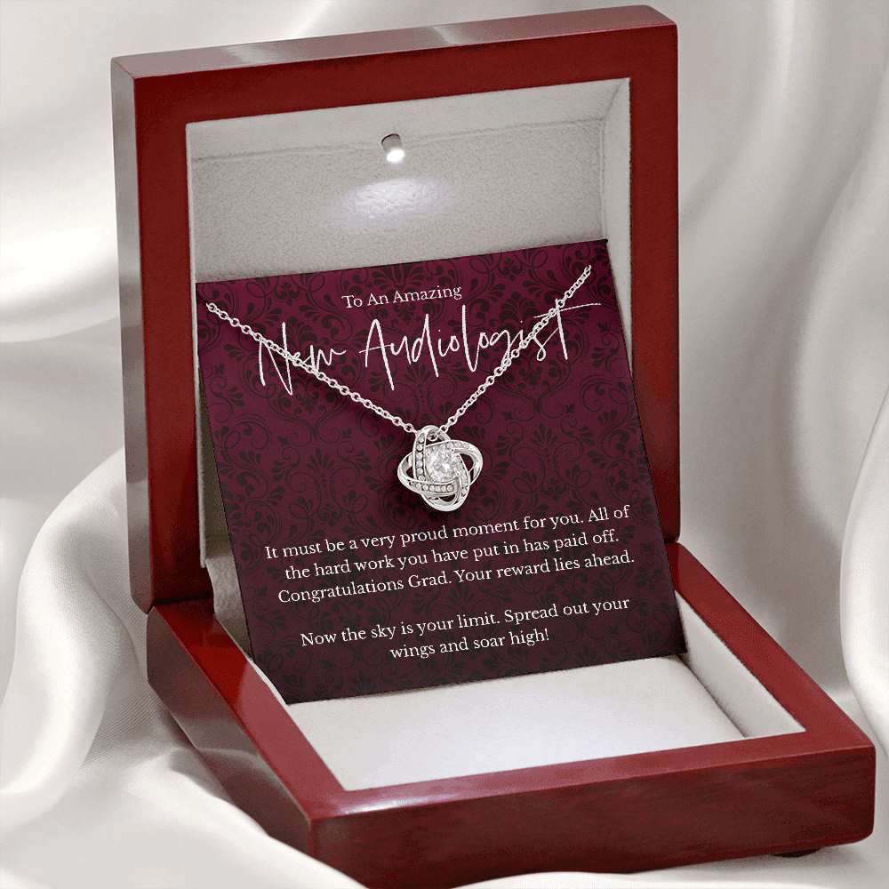 New Audiologist graduation gift, love knot pendant necklace-Family-Gift-Planet
