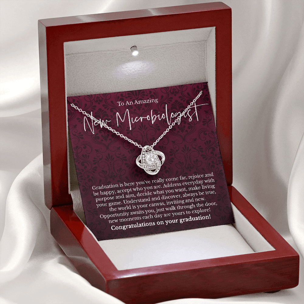 Microbiologist graduation gift, love knot pendant necklace, grad gift-Family-Gift-Planet
