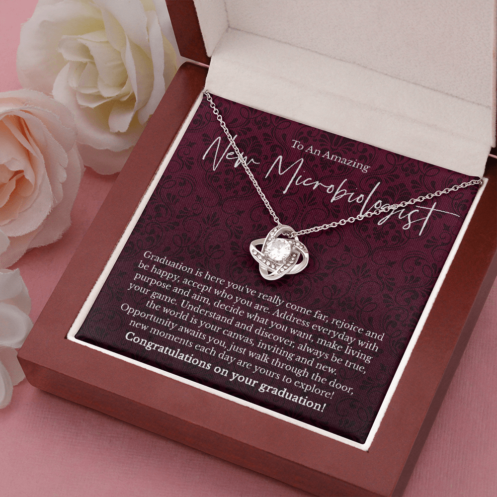 Microbiologist graduation gift, love knot pendant necklace, grad gift-Family-Gift-Planet