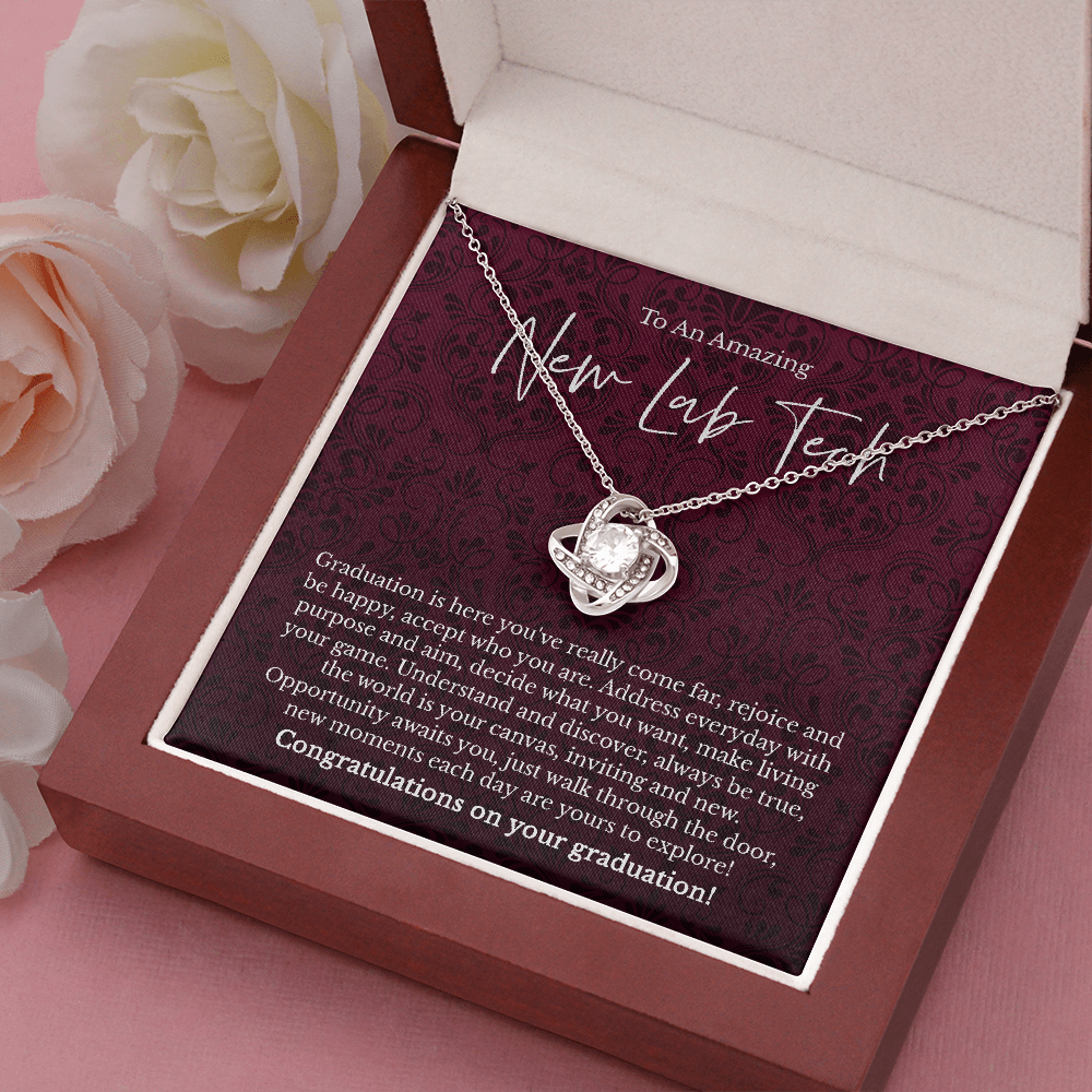 Lab Tech graduation gift, love knot pendant necklace, grad gift-Family-Gift-Planet
