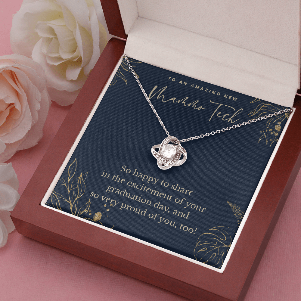 Mammo tech graduation gift, love knot pendant necklace, grad gift-Family-Gift-Planet