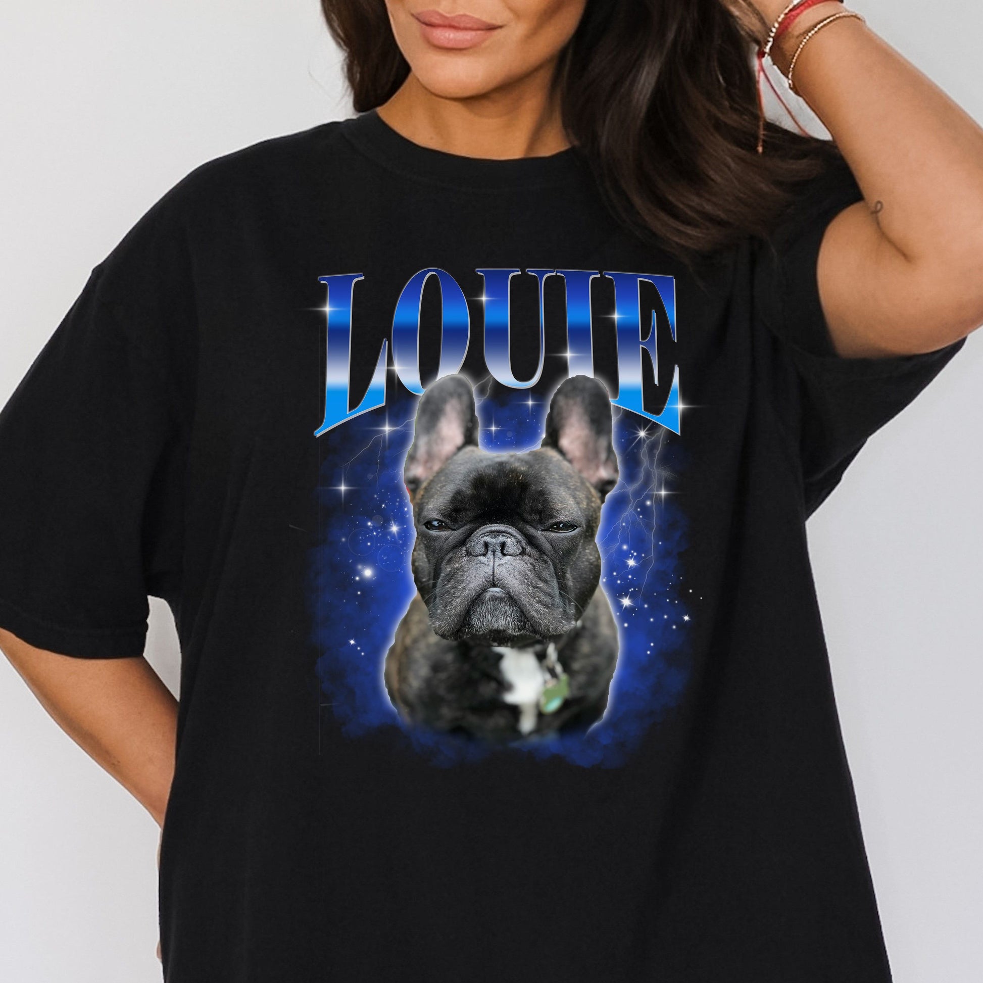 Custom French Bulldog Comfort Colors Unisex T-Shirt Personalized Dog bootleg rap Dog mom dog mama-Family-Gift-Planet