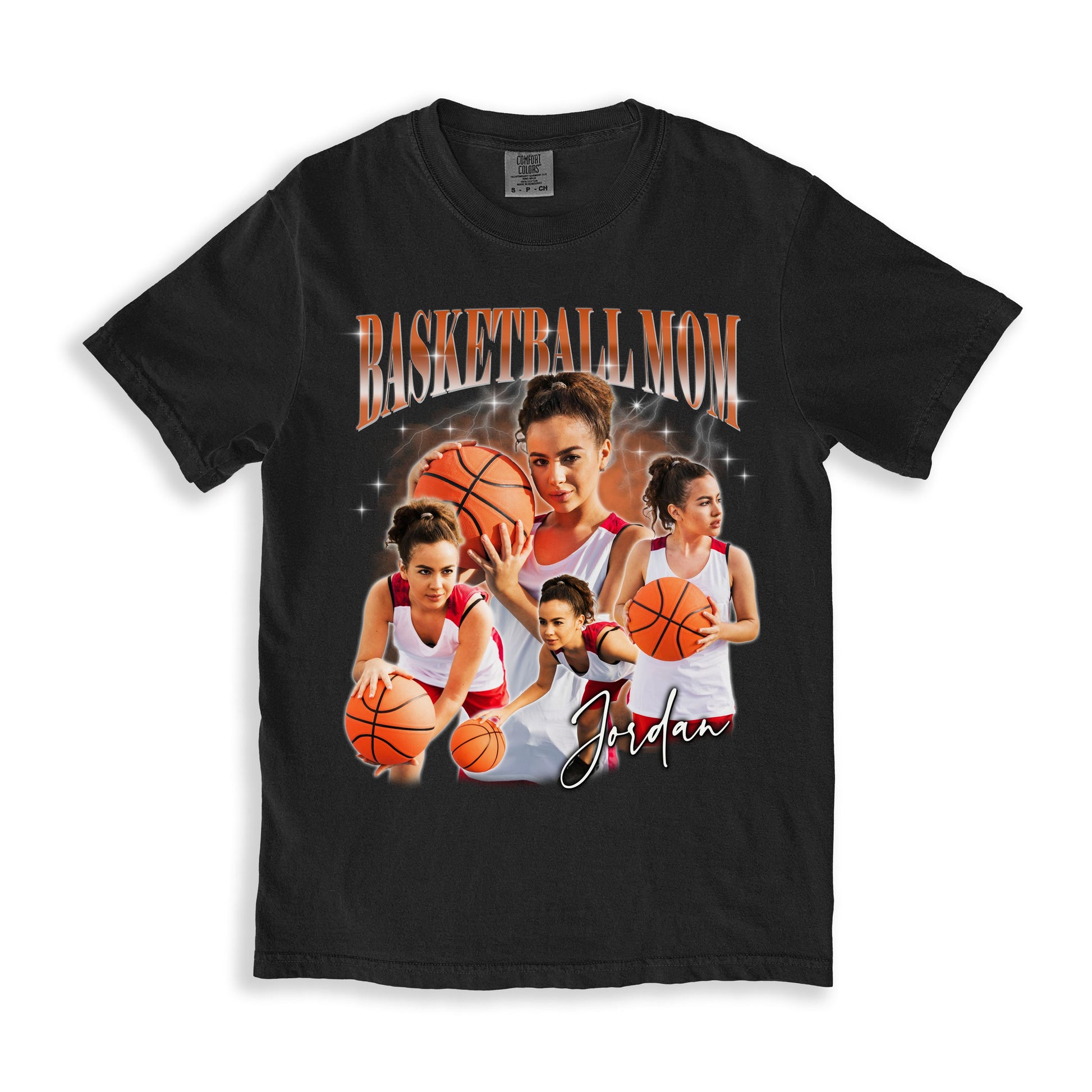 Custom Basketball mom Comfort Colors Unisex T-Shirt Personalized Basketball player bootleg rap tee-Family-Gift-Planet