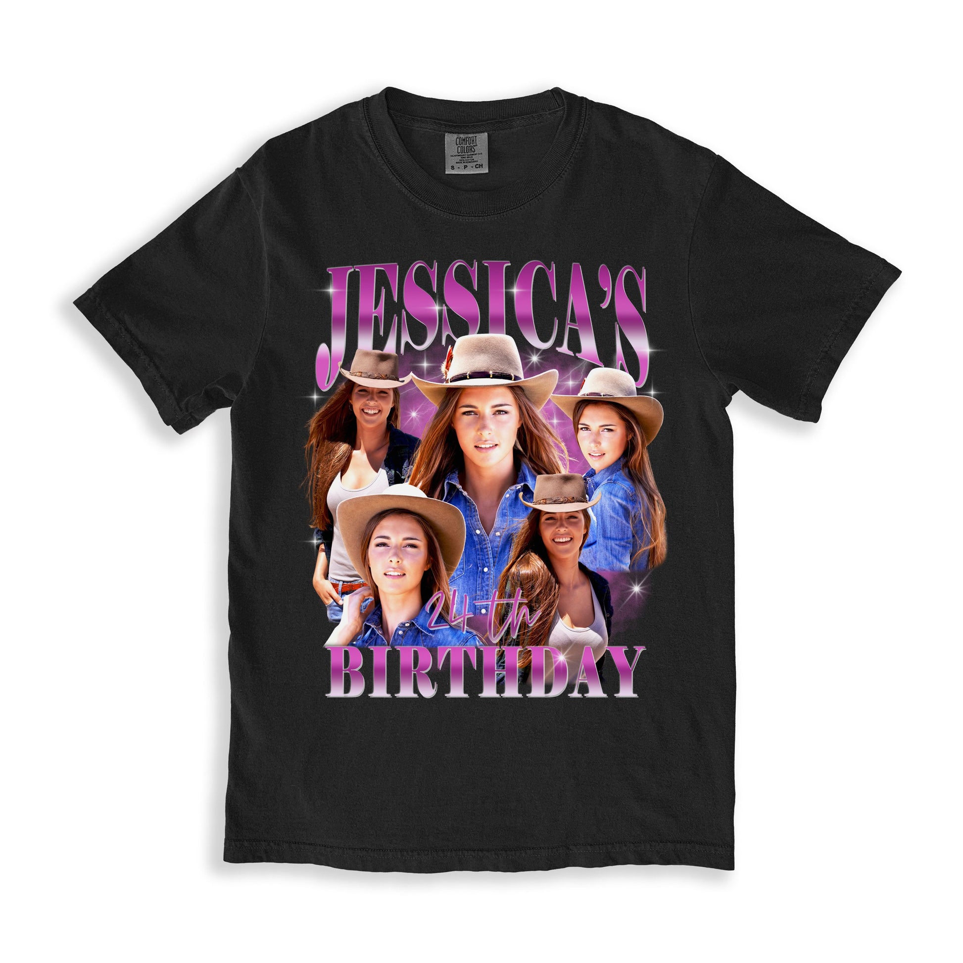 Custom Birthday Comfort Colors Unisex T-Shirt Personalized Birthday girl bootleg tee Bday gift for best friend-Family-Gift-Planet