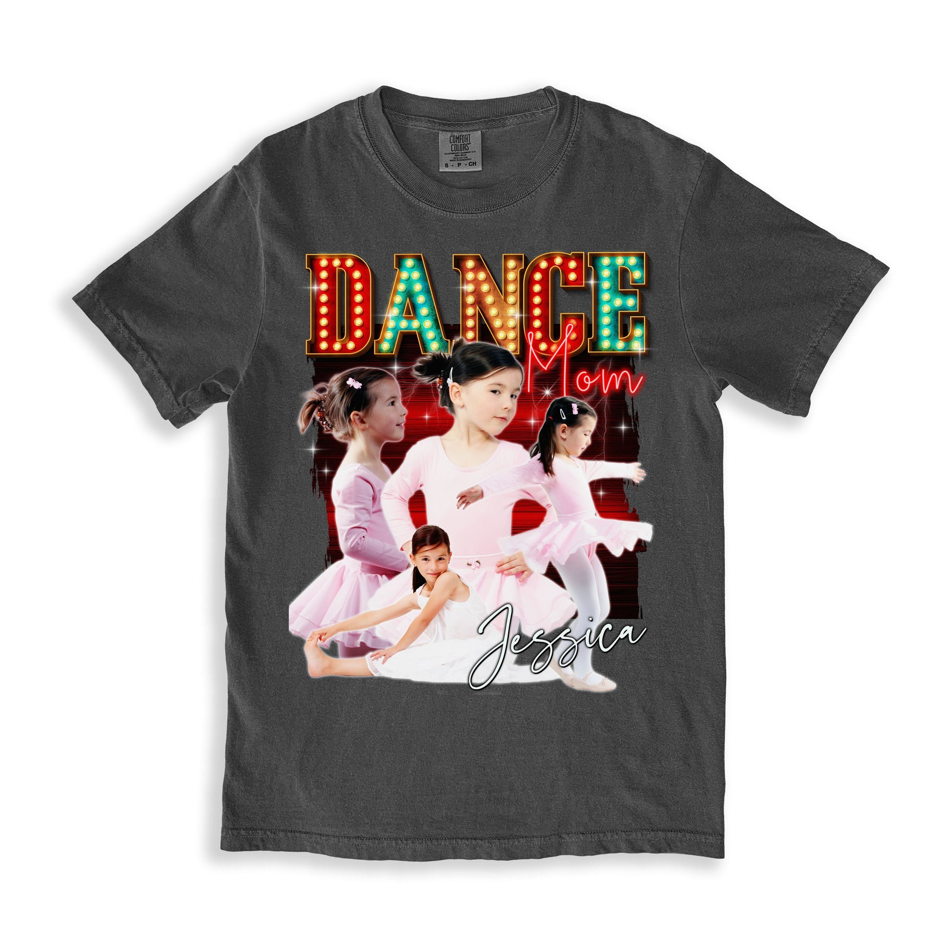 Custom Dance mom Comfort Colors Unisex T-Shirt Personalized Dance mama bootleg your photos dancer dance competition-Family-Gift-Planet