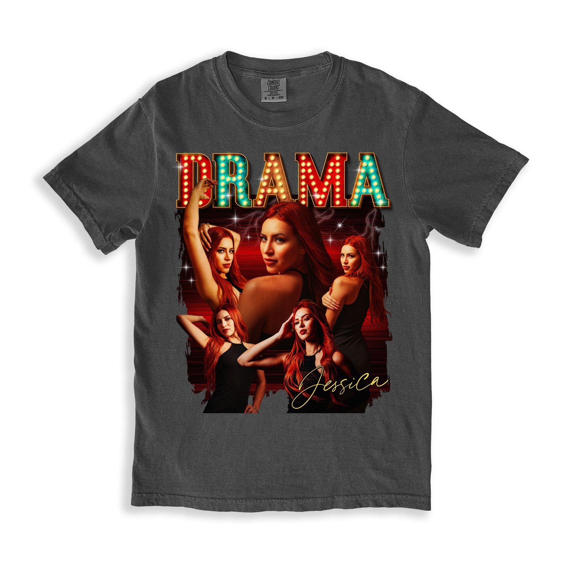 Custom Drama Comfort Colors Unisex T-Shirt Personalized Theater Drama teacher bootleg tee Broadway comedy actor-Family-Gift-Planet