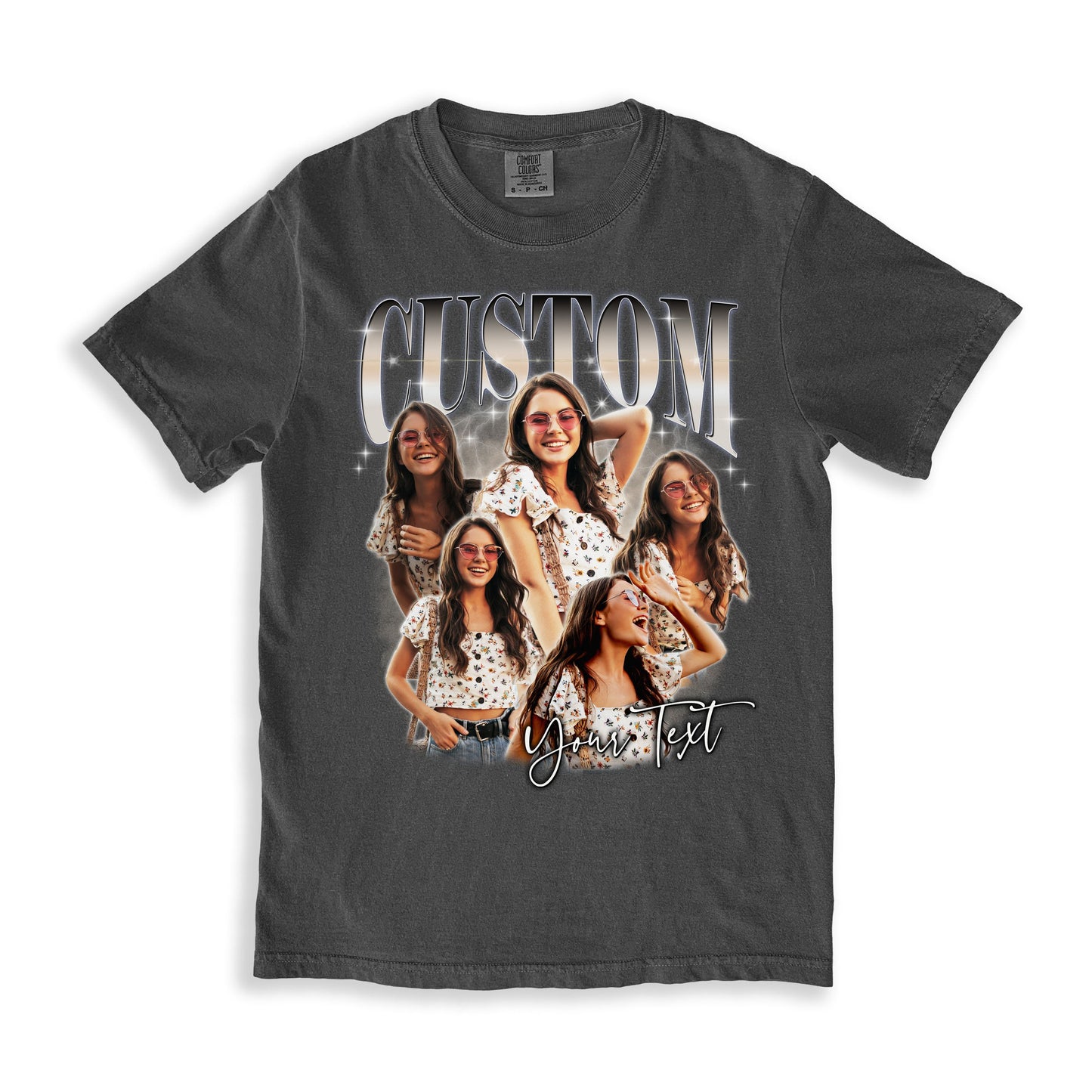 Gift for boyfriend Custom Comfort Colors Unisex T-Shirt Personalized wife husband bootleg rap tee-Family-Gift-Planet