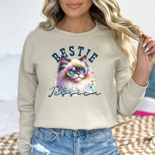 Bestie funny Personalized Unisex Sweatshirt Custom Best friend Valentine day gift Sand-Sand-Family-Gift-Planet