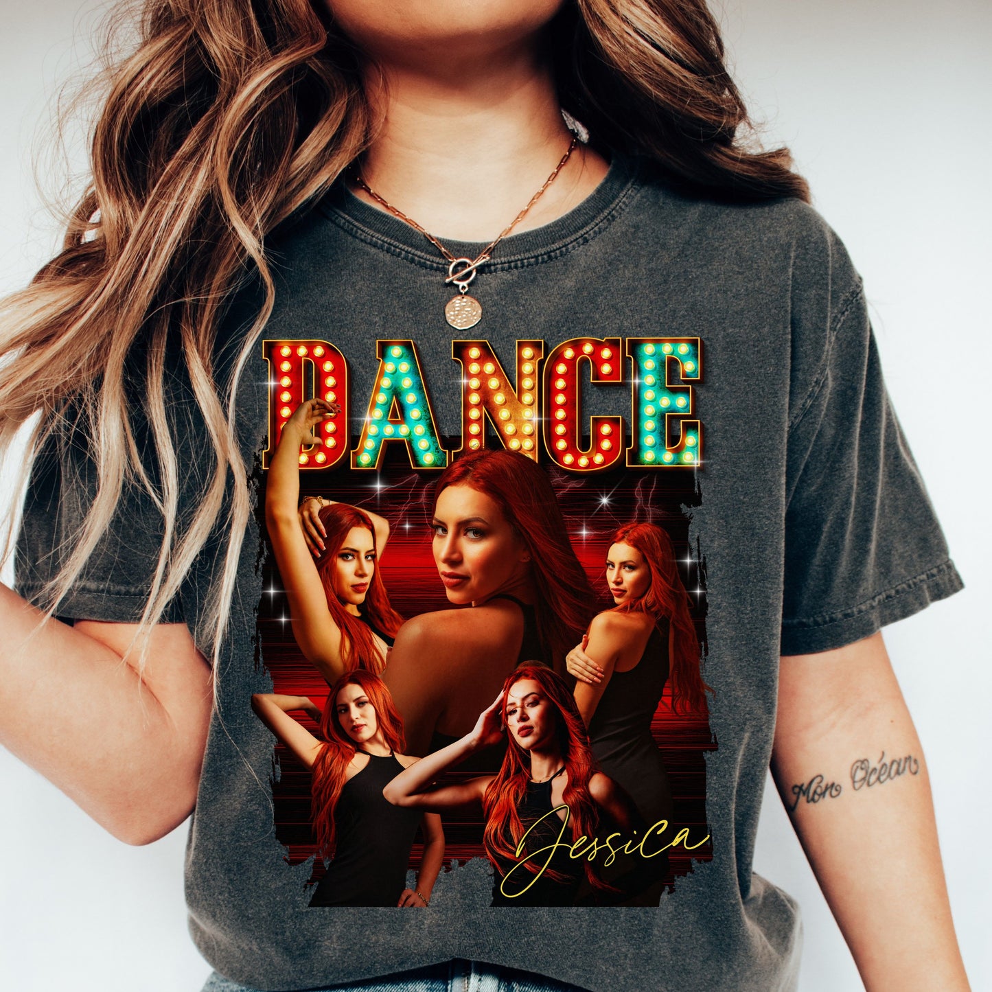 Custom Dance Comfort Colors Unisex T-Shirt Personalized Dancer bootleg rap tee night club pole dance-Family-Gift-Planet
