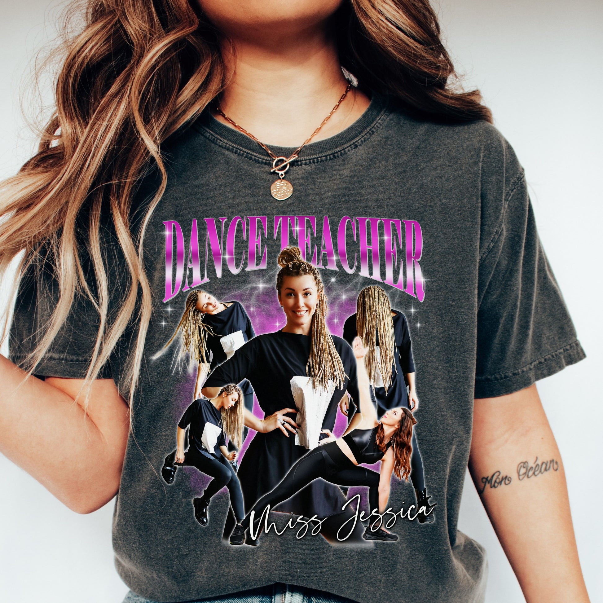 Custom Dance teacher Comfort Colors Unisex T-Shirt Personalized Dancing Teacher bootleg rap tee-Family-Gift-Planet