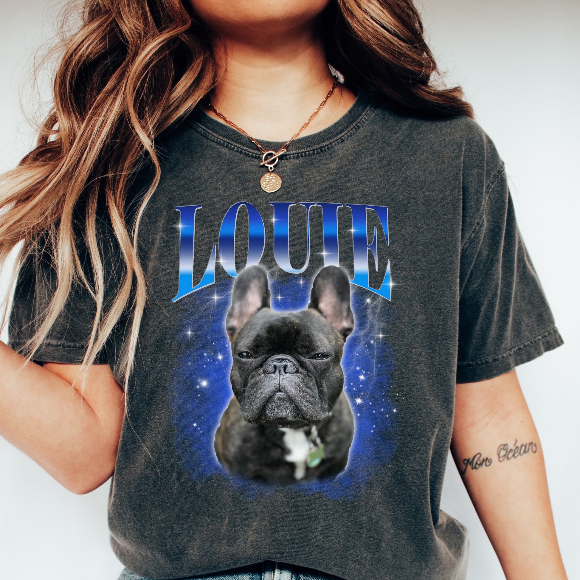 Custom French Bulldog Comfort Colors Unisex T-Shirt Personalized Dog bootleg rap Dog mom dog mama-Family-Gift-Planet