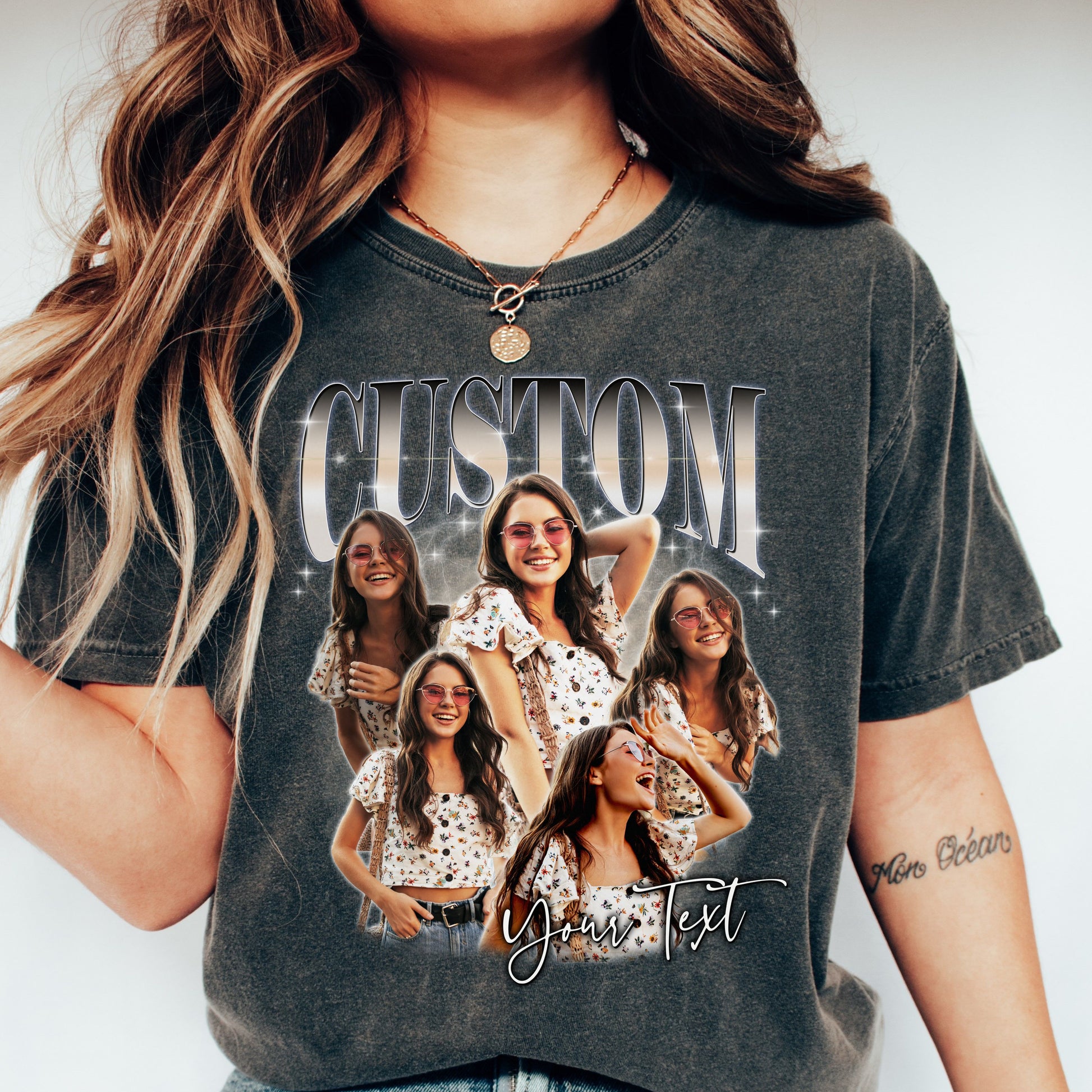 Gift for boyfriend Custom Comfort Colors Unisex T-Shirt Personalized wife husband bootleg rap tee-Family-Gift-Planet