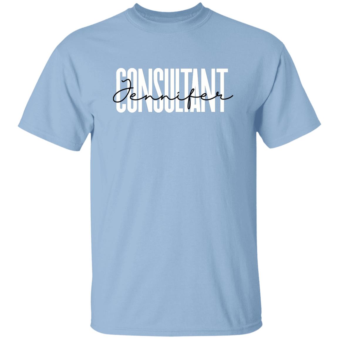 Personalized Consultant Unisex T-shirt Custom name Advisor Sand Blue Pink-Family-Gift-Planet