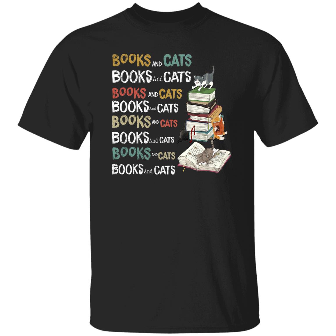 Books and cats Unisex shirt cat reading tee Black Dark Heather-Family-Gift-Planet