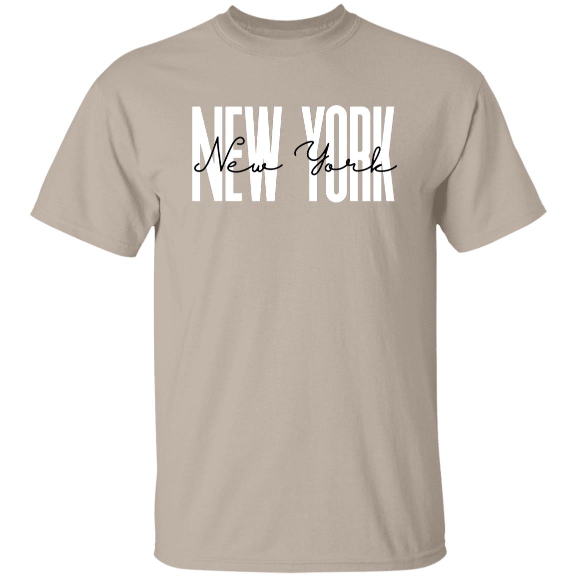 New York T-Shirt gift New York city America Unisex Tee Sand Pink Blue-Family-Gift-Planet