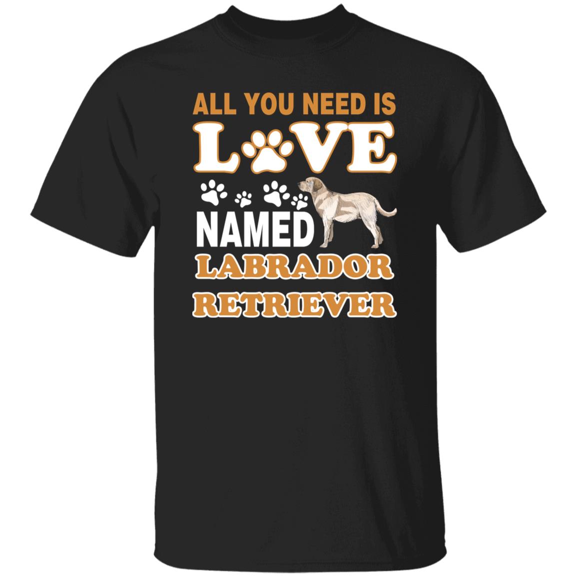 All you need is Labrador retriever Unisex t-shirt gift black navy dark heather-Family-Gift-Planet