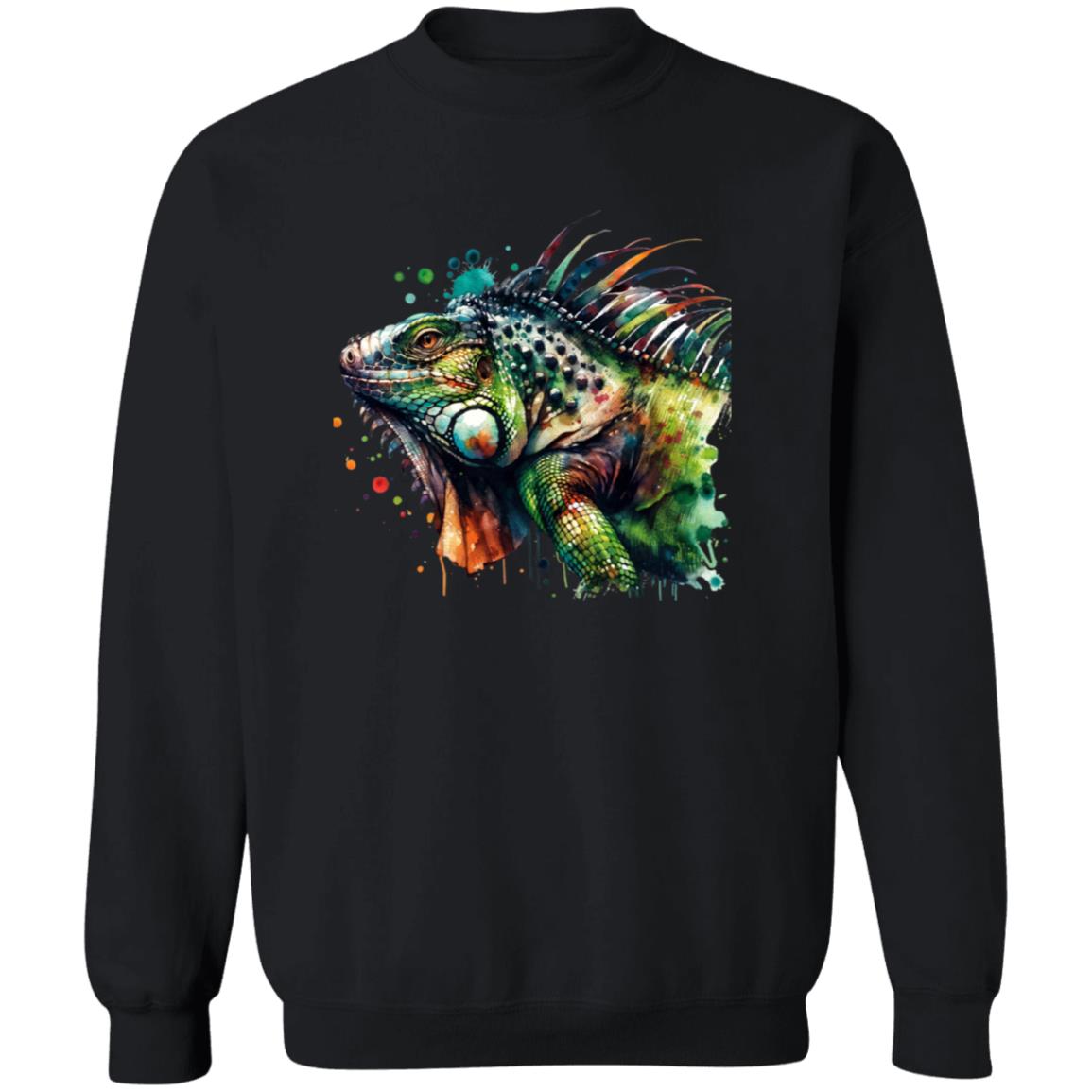 Iguana mama Color Splash Unisex Sweatshirt Black Navy Dark Heather-Family-Gift-Planet