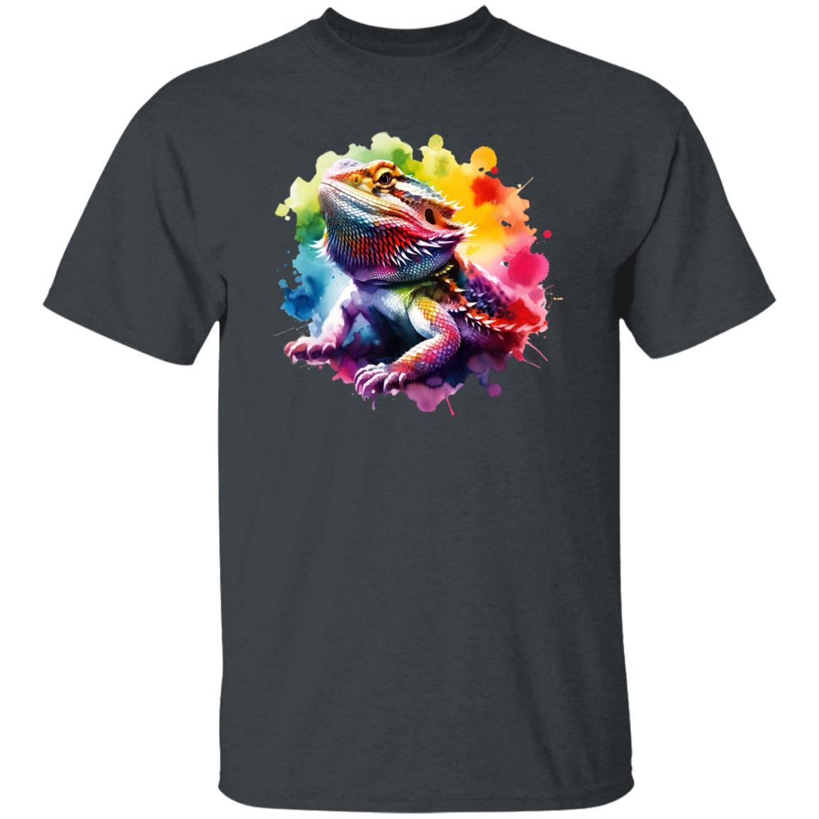 Bearded Dragon mom Color Splash Unisex T-shirt Black Navy Dark Heather-Family-Gift-Planet