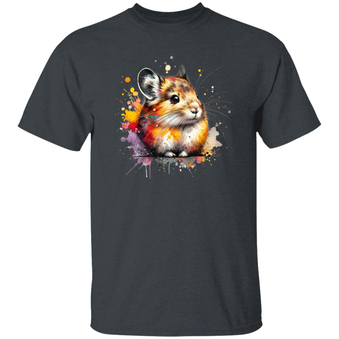 Artistic Pika Color Splash Unisex T-shirt Black Navy Dark Heather-Family-Gift-Planet