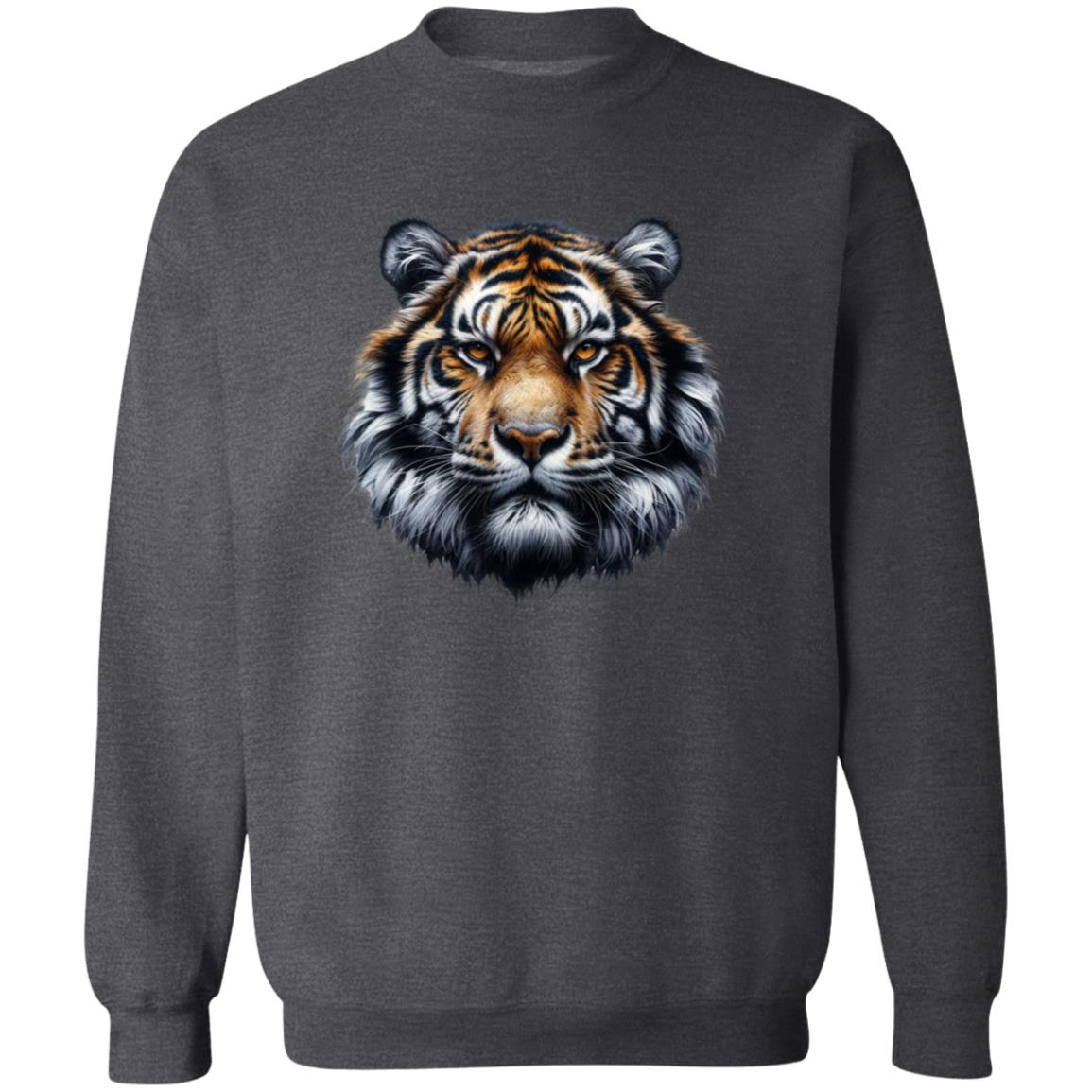 Strong Spirit Tiger Unisex Sweatshirt Black Navy Dark Heather-Family-Gift-Planet