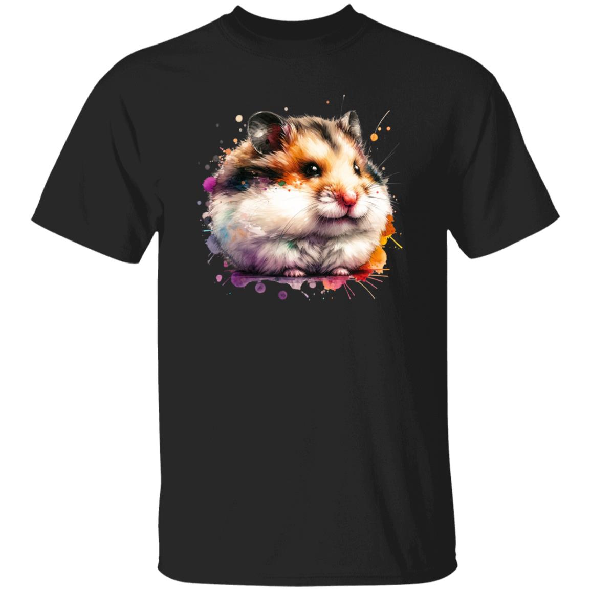 Hamster Color Splash Unisex T-Shirt Black Navy Dark Heather-Family-Gift-Planet