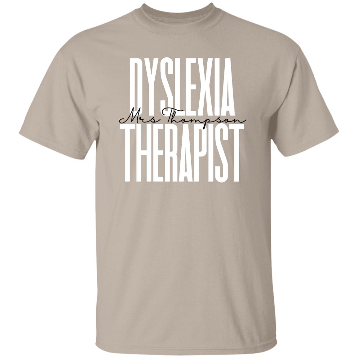 Personalized Dyslexia therapist Unisex T-shirt Custom name dyslexia teacher Sand Blue Pink-Family-Gift-Planet