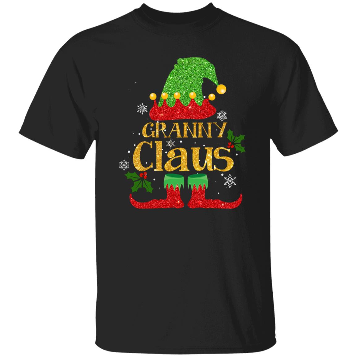 Granny Claus Christmas Unisex Shirt Grandmother Holiday tee Black Dark Heather-Family-Gift-Planet