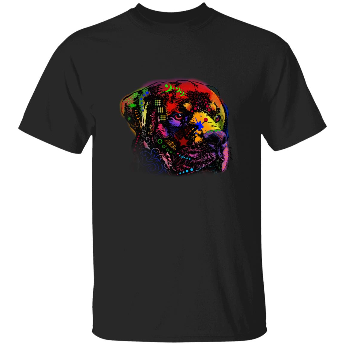 Abstract Rottweiler dog Unisex shirt S-2XL black navy dark heather-Black-Family-Gift-Planet