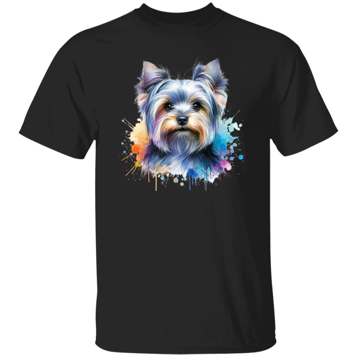 Australian Silky Terrier dog mom Color Splash Unisex T-shirt Black Navy Dark Heather-Family-Gift-Planet