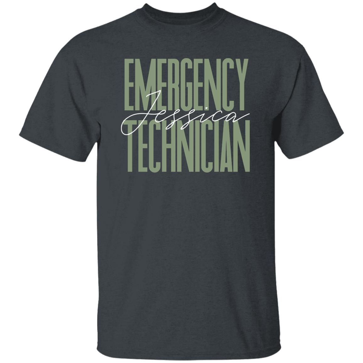 Emergency technician T-Shirt gift ER Tech Customized Unisex tee Black Navy Dark Heather-Family-Gift-Planet