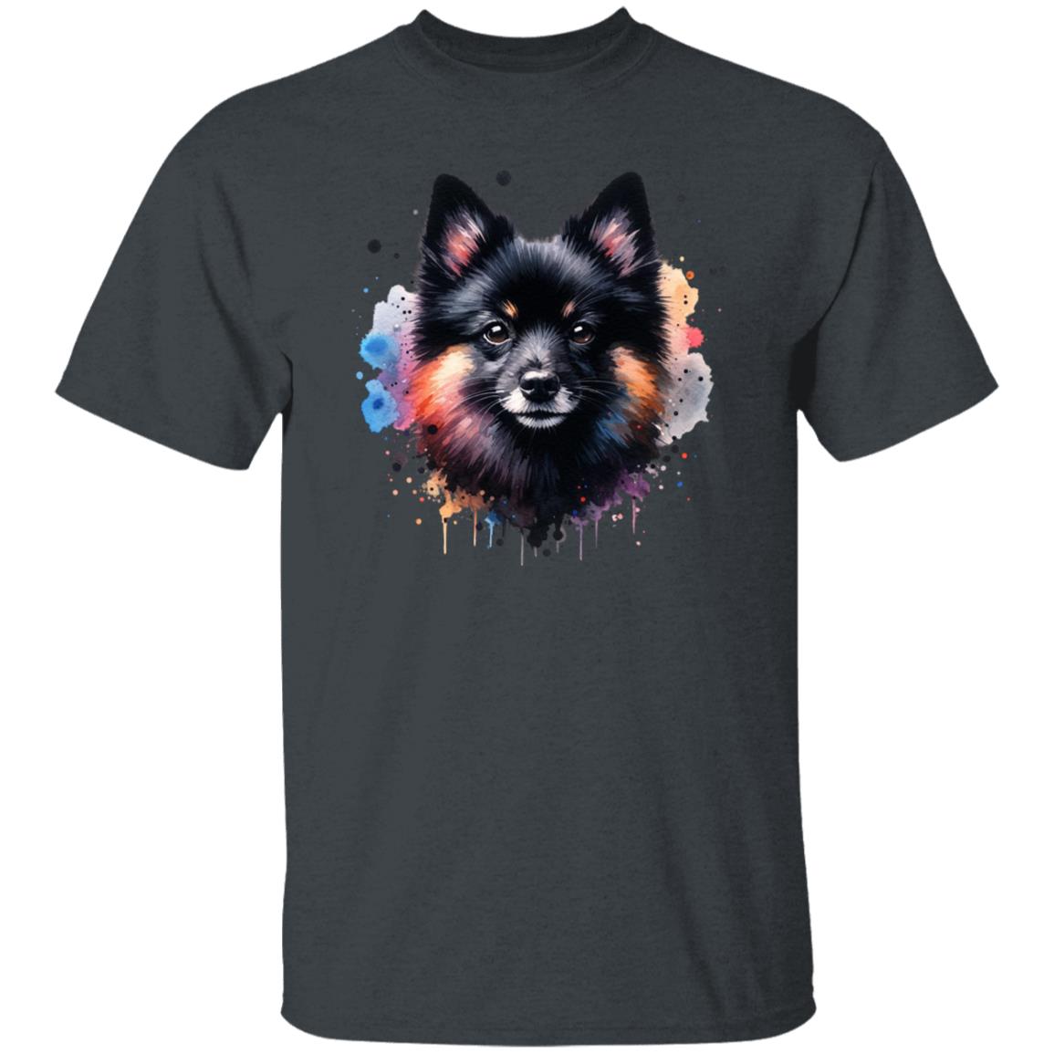 Schipperke dog mama Color Splash Unisex T-shirt Black Navy Dark Heather-Family-Gift-Planet