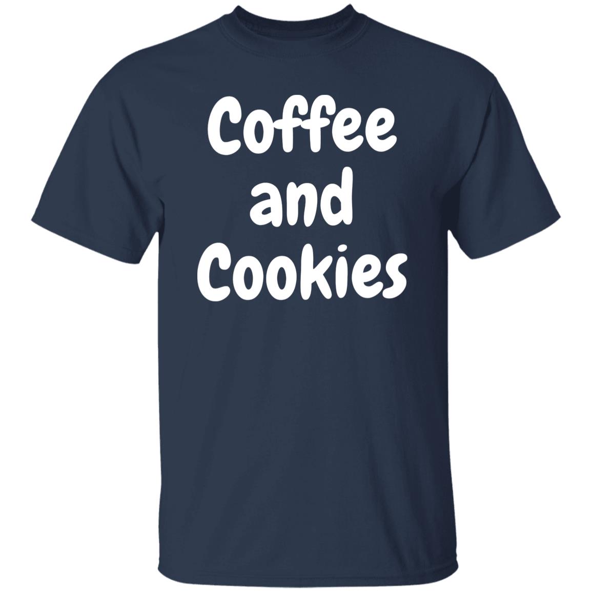 Coffee and Cookies Unisex Tshirt baker cookie lover Black Dark Heather Navy-Navy-Family-Gift-Planet