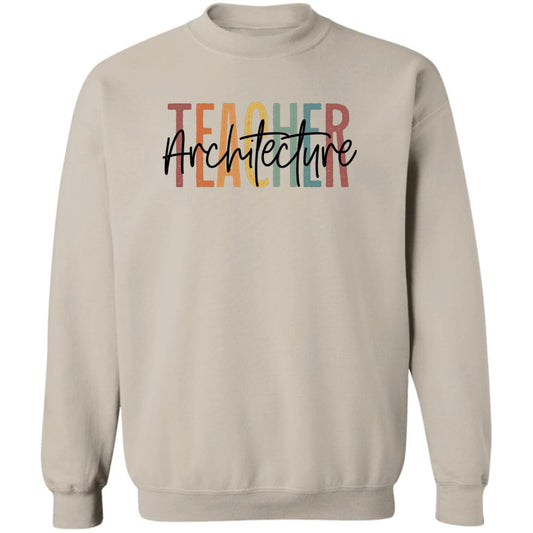 Architecture teacher Sweatshirt Crewneck Unisex Gildan Sand Ash S-2XL-Sand-Family-Gift-Planet