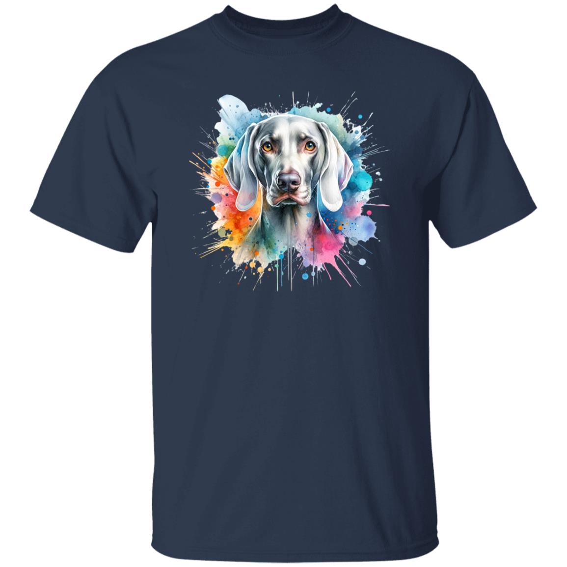 Weimaraner Dog mama Color Splash Unisex T-shirt Black Navy Dark Heather-Family-Gift-Planet