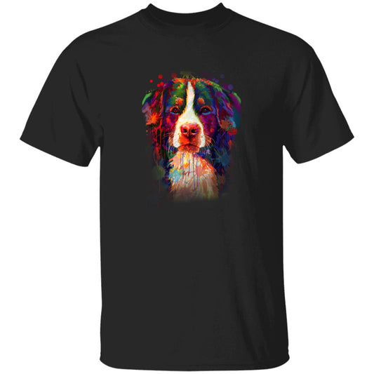 Watercolor Bernese Mountain dog Unisex shirt S-2XL black navy dark heather-Black-Family-Gift-Planet