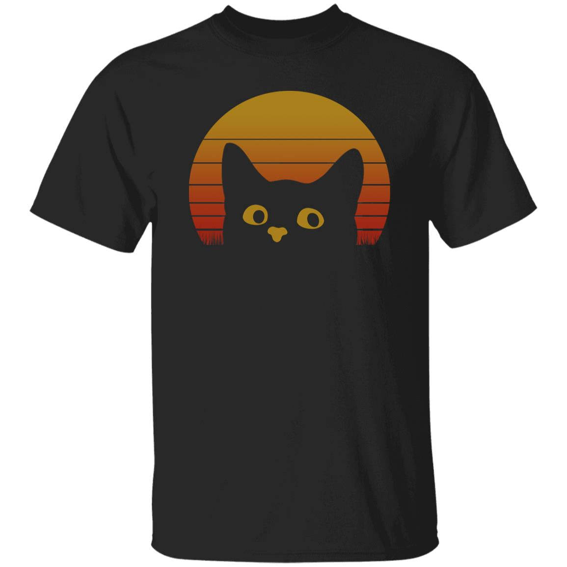 Retro Cat Unisex shirt cat lover tee Black Dark Heather-Family-Gift-Planet