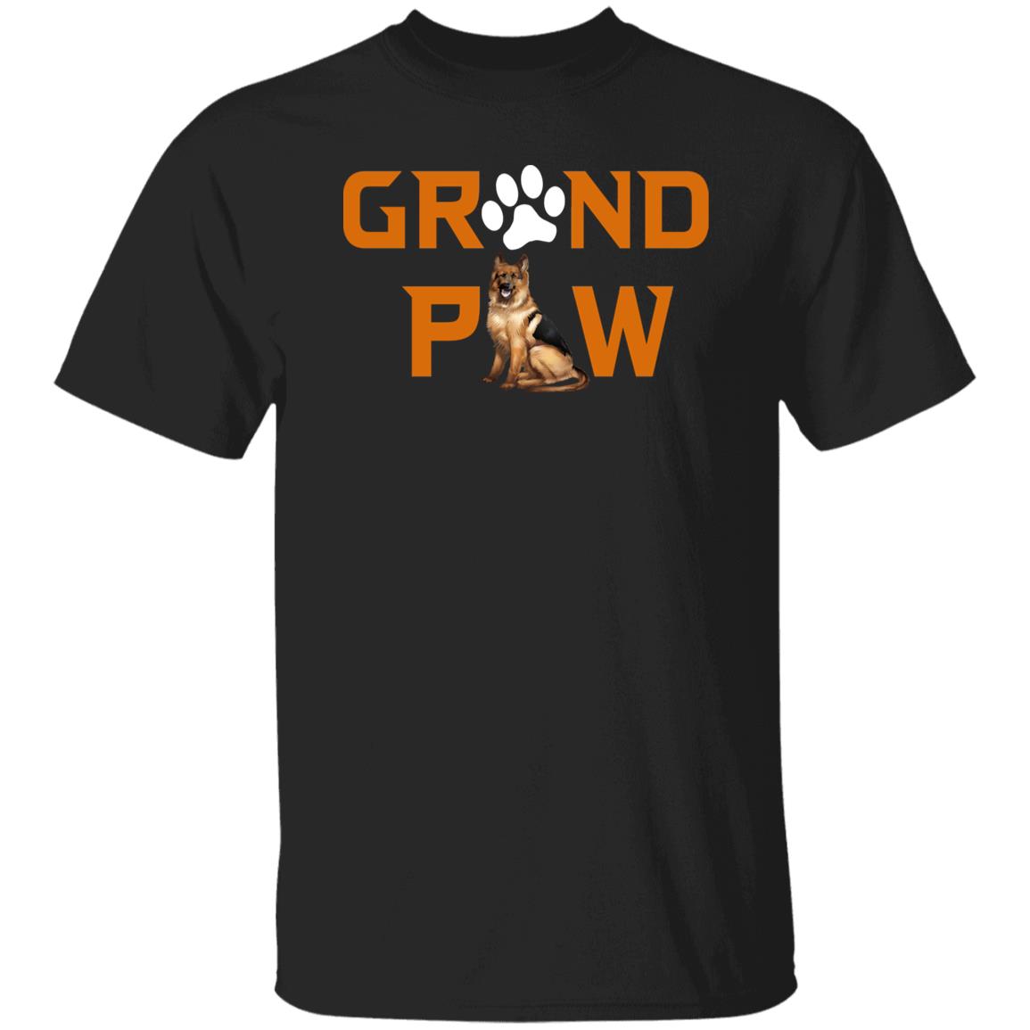 Grand paw Unisex t-shirt gift German Shepherd Grandfather tee black navy dark heather-Black-Family-Gift-Planet
