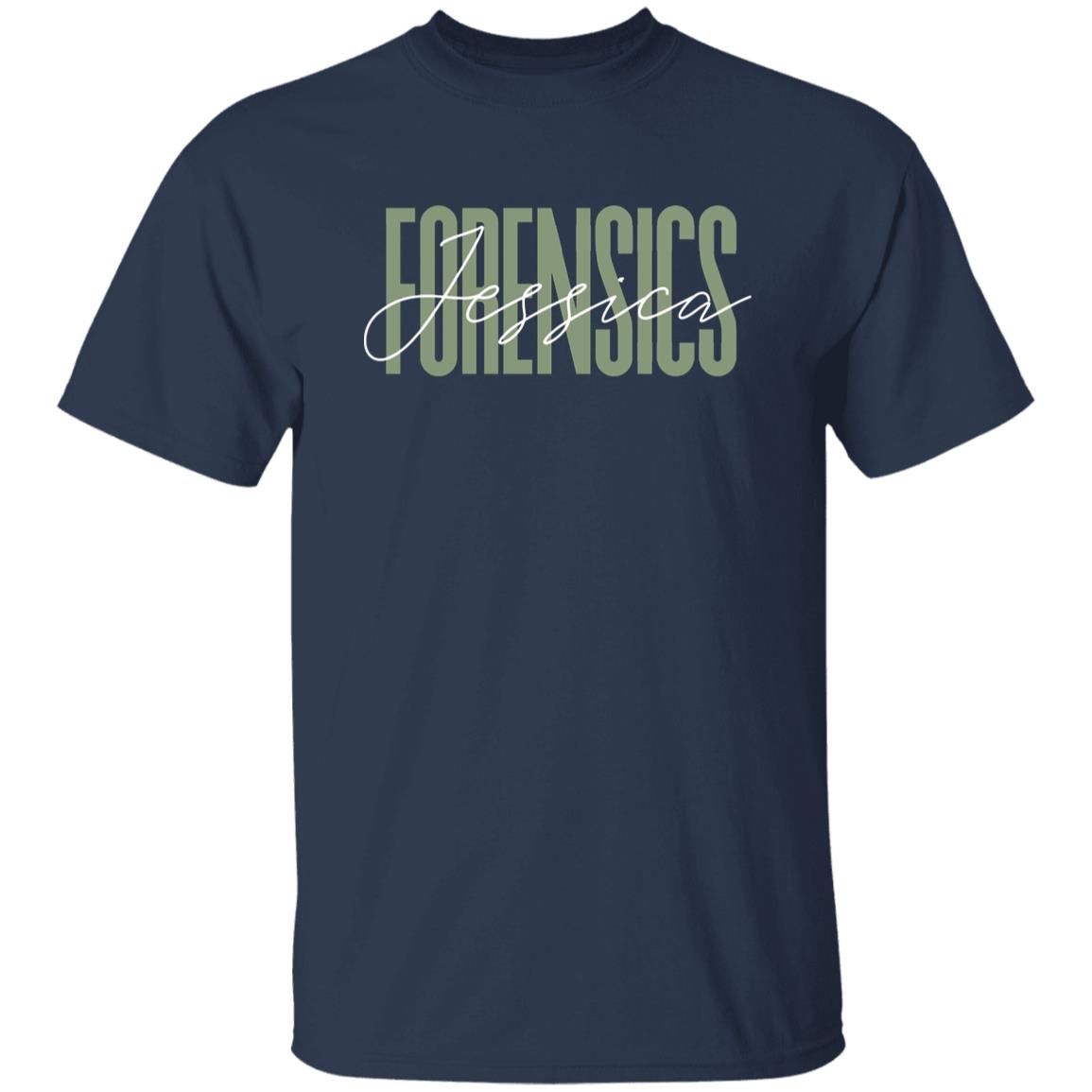 Forensics T-Shirt gift Forensics Science Nurse Customized Unisex tee Black Navy Dark Heather-Family-Gift-Planet