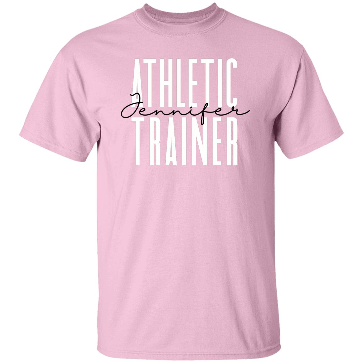 Personalized Athletic Trainer Unisex T-shirt Custom name AT Sand Blue Pink-Family-Gift-Planet