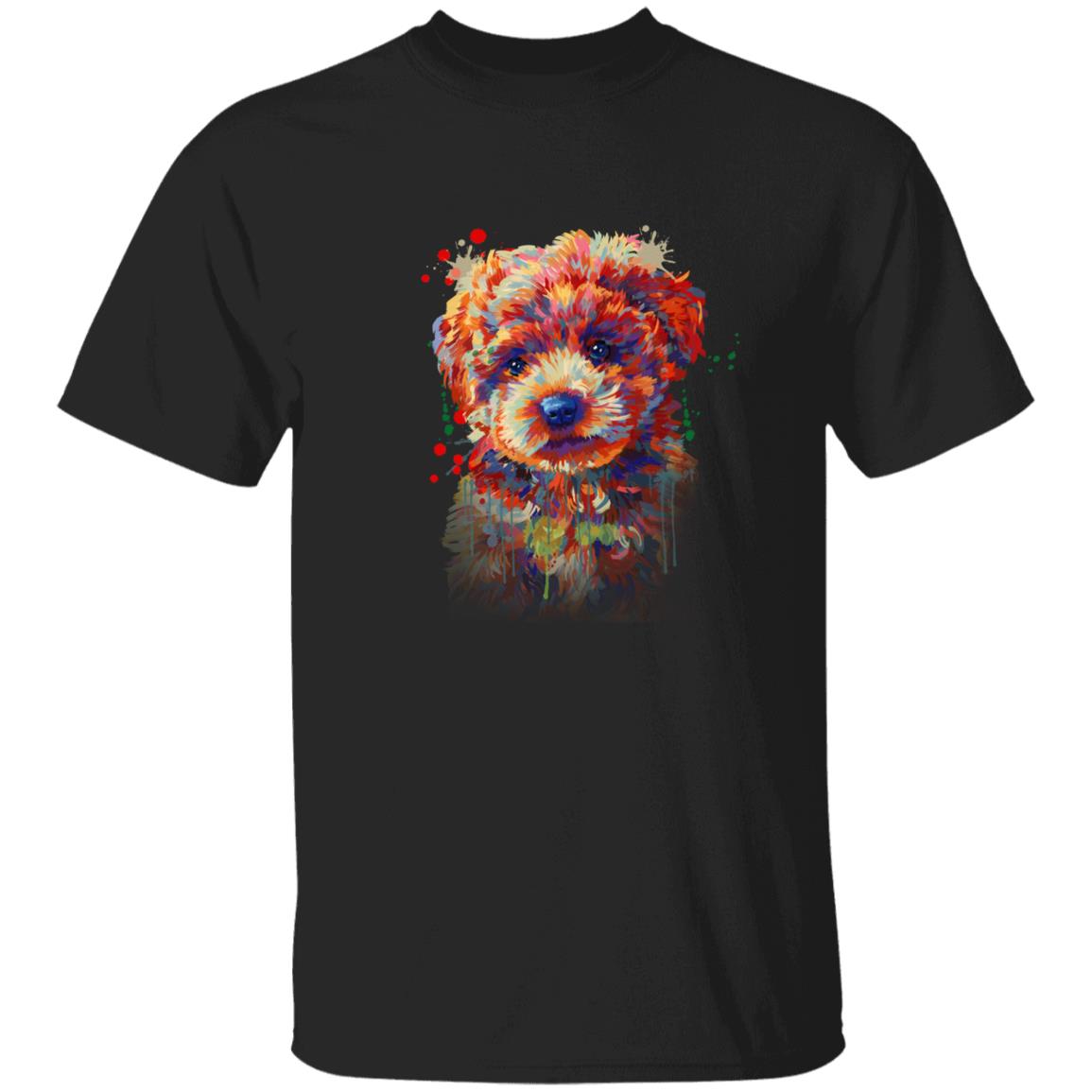 Watercolor Art Poodle dog Unisex shirt S-2XL black navy dark heather-Black-Family-Gift-Planet