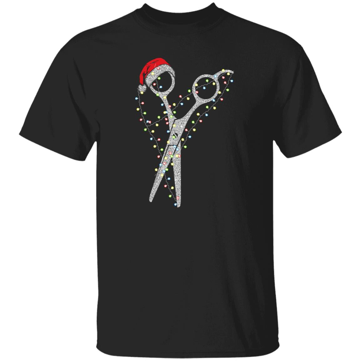 Hair stylist Christmas Unisex T-shirt hairdresser haircutter tee black dark heather-Family-Gift-Planet